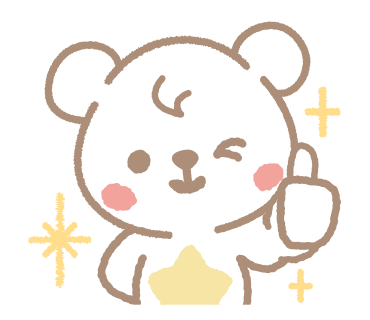 cartoon teddy bear winking at the viewer and has its thumb up