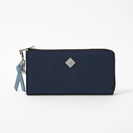 Gakuen Idolmaster long wallet model Hatsuboshi Gakuen dengan detail motif rok di bagian dalam