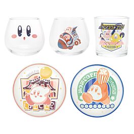 Ichiban Kuji Kirby Dream Land Remix - E Prize Rock Glass Collection Complete Set of 5