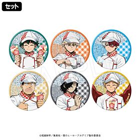 Boku No Hero Academia Chugai Mining x Marion Crepe Can Badge Pastry Chef Ver. SET