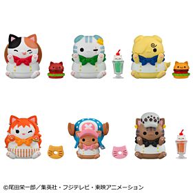 ONE PIECE Megahouse MEGA CAT PROJECT Mini Figurine Nyan Piece Nya-n! Diner! SET