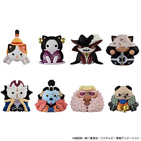 One Piece Megahouse MEGA CAT PROJECT Mini Figurine Nyan Piece Nya-n! Luffy and Seven Warlords of The Sea SET Rerelease