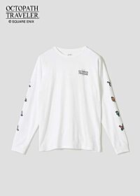 Bravely Default/Octopath Traveler x Graniph Octopath Traveler II Long Sleeve T-Shirt The 8 Travelers