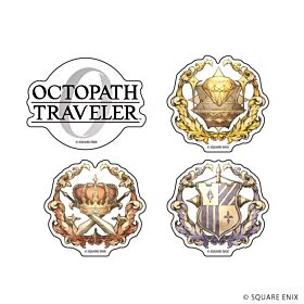 Octopath Traveler 0 eeo Store Official Illustration Clear Mini Sticker Logo 4 Piece Set