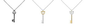 Kingdom Hearts U Treasure Sterling Silver Keyblade Necklaces