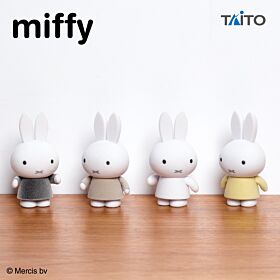 Miffy Taito Fusafusa Mascot Figurine Mono Tone Ver.