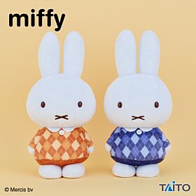 Miffy Taito Prize Item Plush Argyle Pattern ver