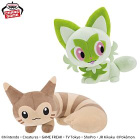 Pokemon Banpresto Prize Item Mofugutto Shippo Mite Mite! Plush Furret/Sprigatito