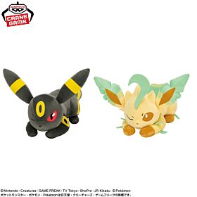 Pokemon Banpresto Prize Item Mofugutto Evee Friends Plush Naptime Ver. Umbreon & Leafeon