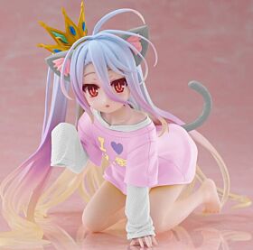 NO GAME NO LIFE Taito Prize Item Desktop Cute Figurine Shiro -Cat Ears & Shirts Ver- (Renewal)