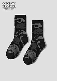 Bravely Default/Octopath Traveler x Graniph Octopath Traveler Mid Length Socks Rare Monster