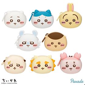 Chiikawa Taito Prize Item Face Mini Silicone Pouch