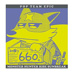Monster Hunter Rise x Pop Team Epic CAPCOM Store Goods Hand Towel Palamute 660Z