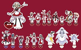 Hazbin Hotel Animate Cafe Maid & Butler Cafe Lounge Acrylic Stand