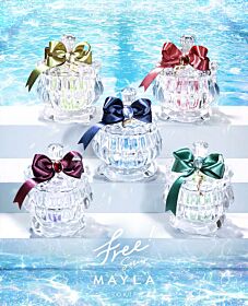 Free! Mayla Aqua Valentine with Animal Motif Glass Bottle