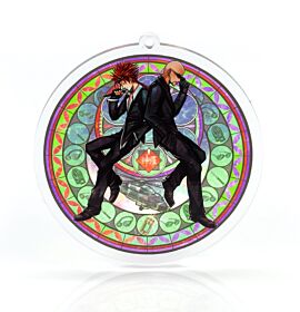 Final Fantasy VII Holley's Art Boutique Stained Glass Acrylic Keychain Reno and Rude FANMADE GOODS