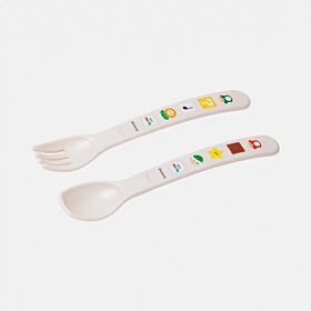 Super Mario Nintendo Store My Mario Collection Plastic Spoon & Fork Set For Babies