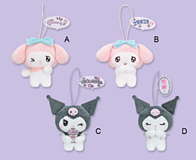 Sanrio Taito Prize Item More! Secrets of Nodding Plush Mascot Keychain