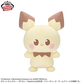 Pokemon Banpresto Prize Item Meccha Mofugutto Poke Peace Plush Pichu