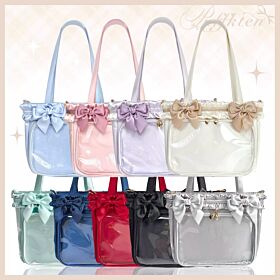 Ita Bag Puffkten Mousse Ruffle Bow Tote Bag