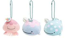 Jinbei-san San-X Jinbei-san & Ice Kurage Collection Perfectly Round Plush Keychain