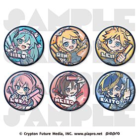 Vocaloid EDITH Have a good time Metalic Can Badge E-Toon SET