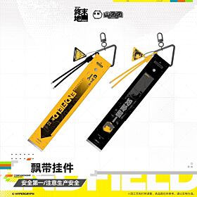 Arknights: Endfield Hypergryph Safety First / Caution: Production Safety Ribbon Keychain