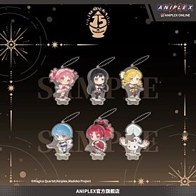 Puella Magi Madoka Magica 15th Anniversary Chibi Acrylic Stand Keychain SET