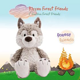 NICI Forest Friends 20cm Wolf Plush With Glasses