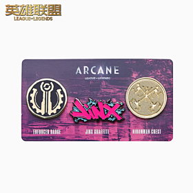Arcane League of Legends RIOT GAMES The Battle of Two Cities Season 2 Themed Pin Badge SET