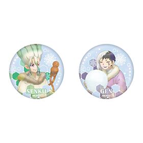 Dr. STONE TOHO Animation Jump Festa 2026 Holographic Can Badge Set Playing in Snow Ver.
