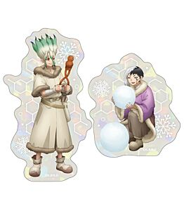 Dr. STONE TOHO Animation Jump Festa 2026 Holographic Die Cut Sticker Playing in Snow Ver.