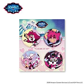 Hazbin Hotel Season 2 Black Balloon Market Pop-up Shop Clean it up! Can Badge Set